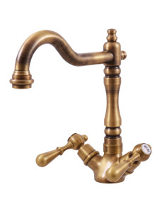 Kitchen lever mixer MORAVA RETRO bronze - Barva stará...