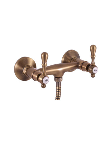 Shower lever mixer MORAVA RETRO bronze - Barva stará mosaz,Rozměr 100 mm