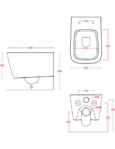 ArtCeram Wall Hung Toilet A16 ASV001 - 7