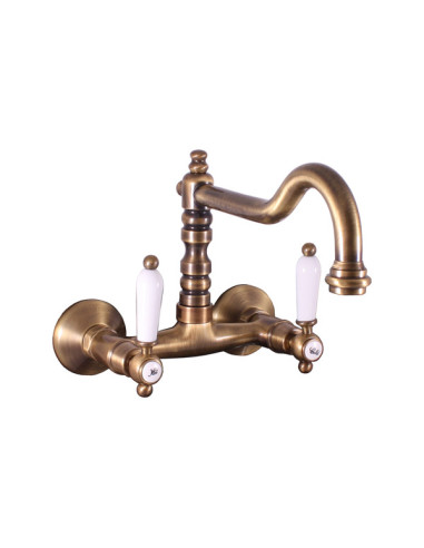 Basin lever mixer MORAVA RETRO bronze - Barva stará mosaz,Rozměr 150 mm