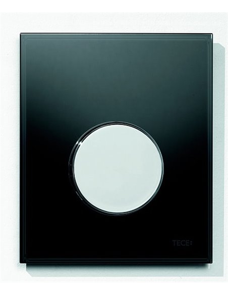 Кнопка смыва TECE Loop Urinal 9242656 черное стекло, кнопка хром - 2