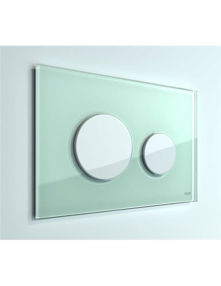 Кнопка смыва TECE Loop 9240651 зеленое стекло, кнопка белая - 2