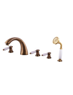 Bath mixer MORAVA RETRO bronze - Barva stará mosaz,Rozměr...