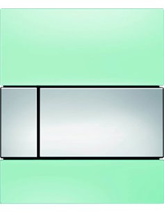 Кнопка смыва TECE Square Urinal 9242805 зеленое стекло, кнопка хром - 1