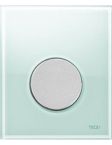 Кнопка смыва TECE Loop Urinal 9242652 зеленое стекло, кнопка хром матовый - 1