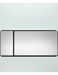 Кнопка смыва TECE Square Urinal 9242802 белое стекло, кнопка хром - 1