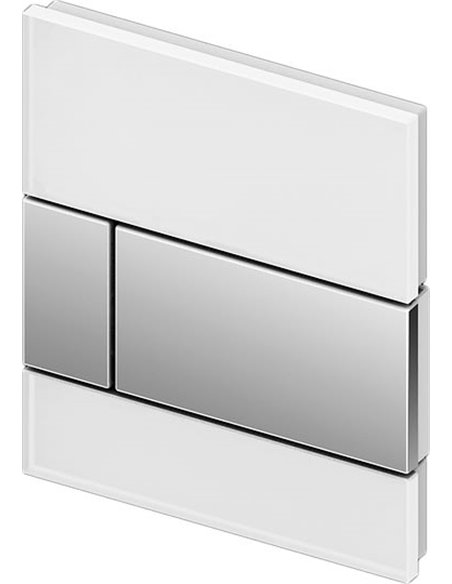 Кнопка смыва TECE Square Urinal 9242802 белое стекло, кнопка хром - 2