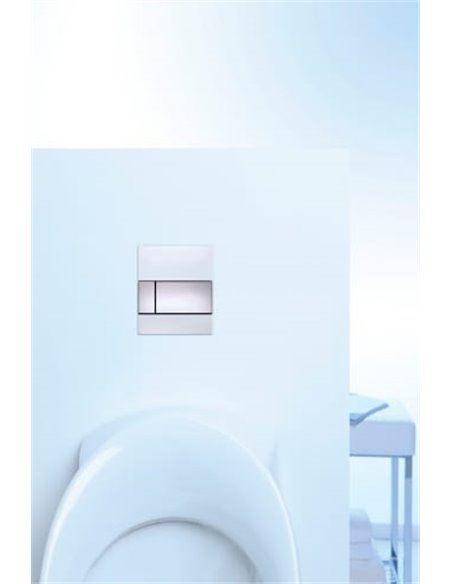 Кнопка смыва TECE Square Urinal 9242802 белое стекло, кнопка хром - 3