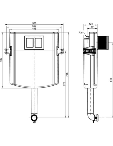Villeroy & Boch Built-In Toilet Cistern 9224 8300 - 2