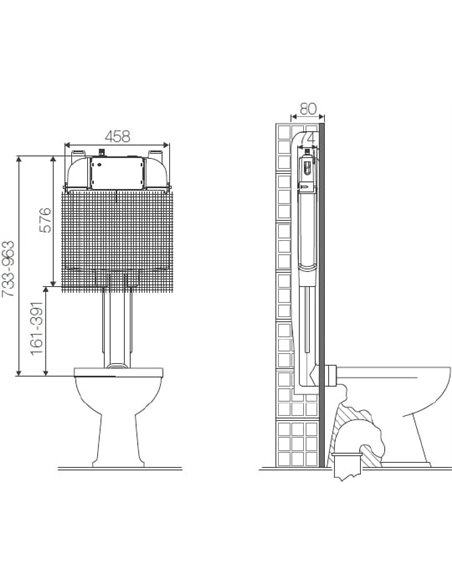 OLI Built-In Toilet Cistern Oli 74 - 2