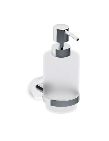 Soap dispenser chrome/white Bathroom accessory YUKON - Barva chrom/bílá