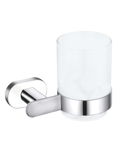 Toothbrush holder chrome/white Bathroom accessory YUKON - Barva chrom/bílá