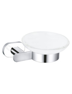 Soap dish chrome/white Bathroom accessory YUKON - Barva...
