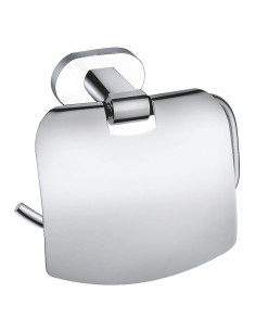 Paper holder with cover chrome/white Bathroom accessory...