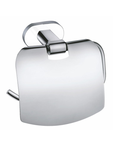 Paper holder with cover chrome/white Bathroom accessory YUKON - Barva chrom/bílá
