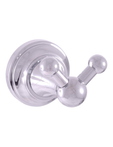 Double robe hook chrome Bathroom accessory MORAVA RETRO - Barva chrom