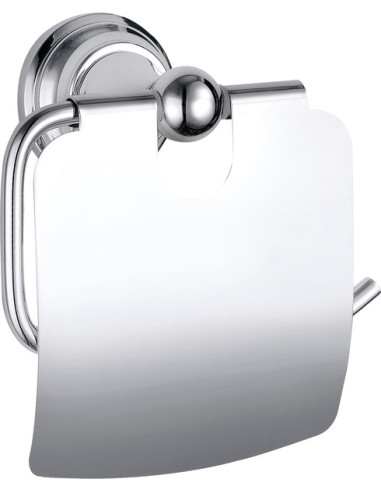 Paper holder with cover chrome Bathroom accessory MORAVA RETRO - Barva chrom