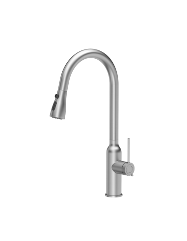 JESSICA Q LINE SteelQ kitchen faucet with pull-out spout and shower function / steel