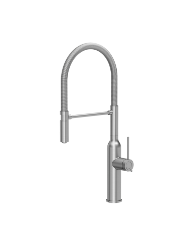 MARILYN Q LINE SteelQ kitchen faucet with a movable spring spout / steel