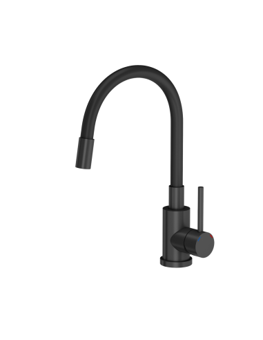 Maggie kitchen faucet pure carbon / black hose