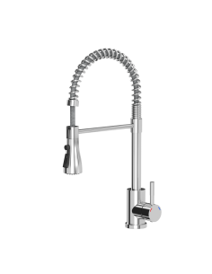 SALMA steel kitchen faucet, spring spout with shower...