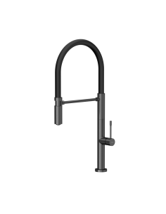 MARGOT T LINE SteelQ kitchen faucet with a movable...