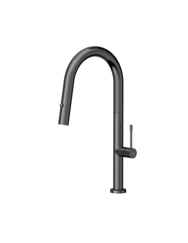 QUADRON FELICITY T LINE SteelQ kitchen faucet with pull-out spout and shower function / graphite metal