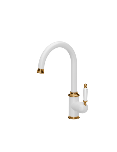 RACHEL SteelQ kitchen faucet with a ceramic finish / snow...