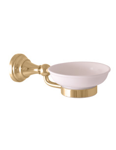 Ceramic soap dish gold Bathroom accessory MORAVA RETRO -...