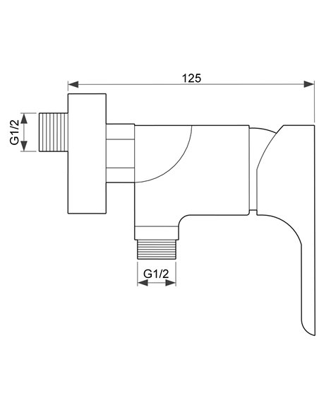 Душевой смеситель без душевого комплекта MG-2340 MAGMA SALACA - 2