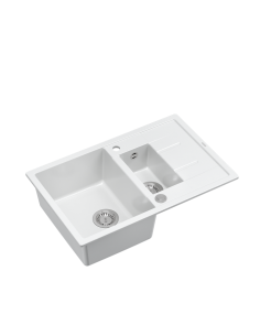 MORGAN 156 1,5-bowl inset sink with drainer + save space...
