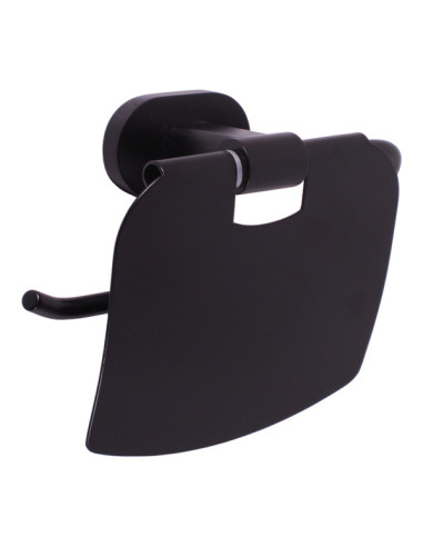 Paper holder with cover black matt Bathroom accessory YUKON - Barva černá matná