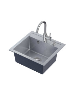 ART JOHNNY 110 Art Silver with manual siphon, mixer tap...