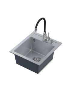 ART JOHNNY 100 Art Silver with manual siphon, mixer tap...