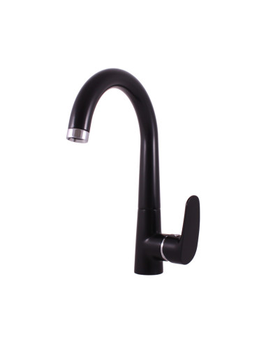 Sink lever mixer BLACK MATT/CHROME  AMUR - Barva černá matná/chrom,Rozměr 3/8''