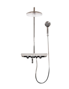 MURRAY Bath/shower lever set - Barva sklo/bílá/pevná tyč