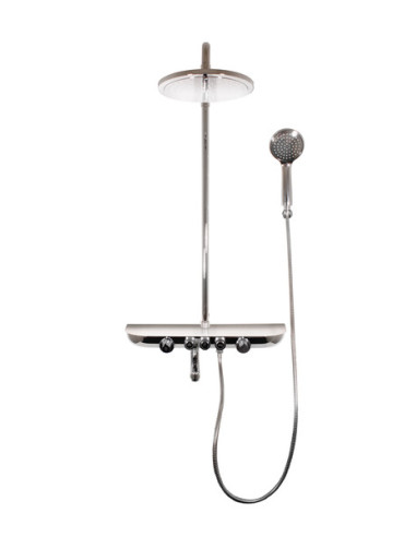 MURRAY Bath/shower lever set - Barva sklo/bílá/pevná tyč