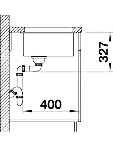 Кухонная раковина Blanco Subline 320-U антрацит - 3