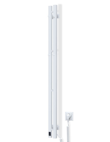 Electric Towel Rail WHITE NAVIN SILOUETTE QUADRO 90х1500 Sensor right