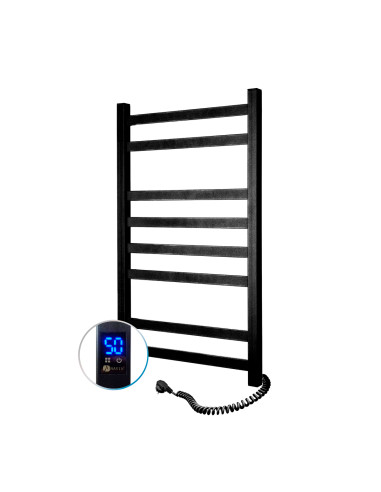 Electric Towel Rail BLACK AVANGARD Sensor 480х800 right