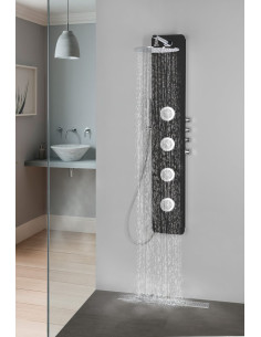 SPIRIT ROUND wall-mounted thermostatic shower panel,...