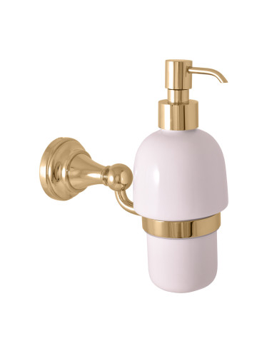 Ceramic soap dispenser gold Bathroom accessory MORAVA RETRO - Barva stará mosaz