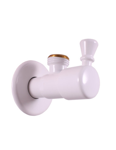 Angle valve round 1/2“ x 1/2“ WHITE - Barva bílá