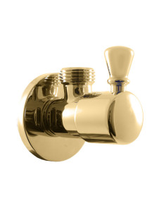 Angle valve with ceramic headwork 1/2''-1/2'' Gold -...