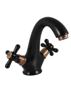 MORAVA RETRO Basin lever mixer - Barva Černá matná/Stará...