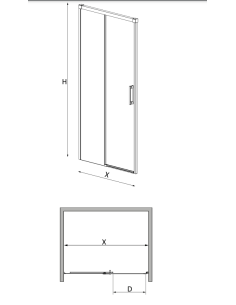 Душевая дверь Radaway Idea DWJ, черная, левая сторона (специальный заказ) - 1