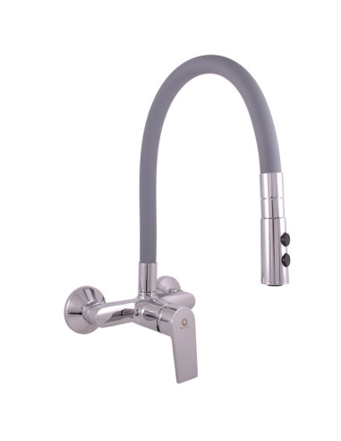 COLORADO Sink lever mixer with flexible spout - Barva chrom/šedá,Rozměr 150 mm
