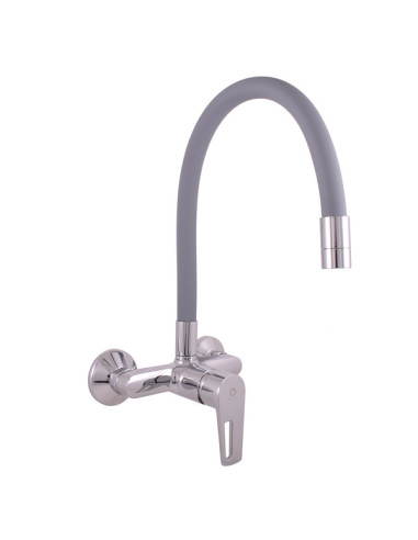 COLORADO Sink lever mixer with flexible spout - Barva chrom/šedá,Rozměr 150 mm