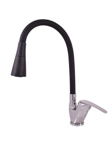 Sink faucet with flexible hanger with  shower SAZAVA - Barva chrom/černá,Rozměr 3/8'',Typ ručky SA006.0/13