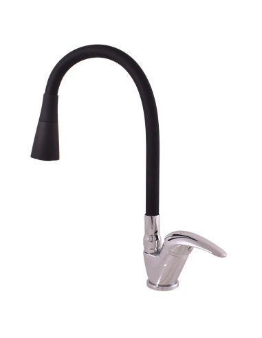 Sink faucet with flexible hanger with  shower SAZAVA - Barva chrom/černá,Rozměr 1/2'',Typ ručky SA506.5/13